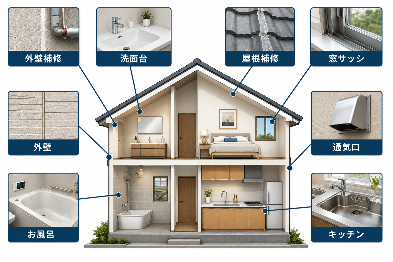 建物に使用される主なシーリング材